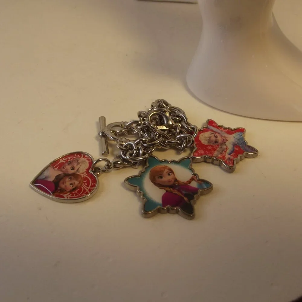 Disney Charm Bracelet - Removable Charms from Frozen - Elsa & Ana